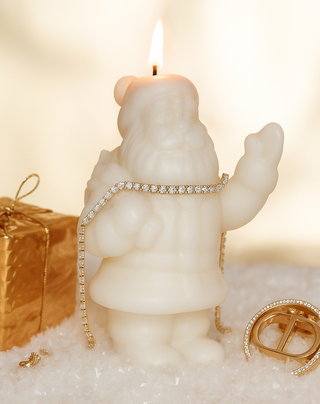 Holiday Santa Candle
