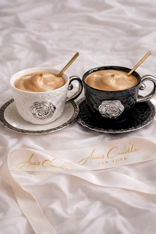 Camellia Haute Quilted Ceramic Tea & Coffee Cup Set