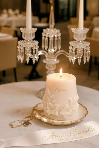 The Embossed Floral Candle is the best candle for luxurious events and corporate gifting.