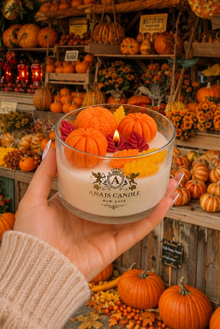 Autumn Leaves & Pumpkins Candle - XL