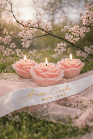 La France Rose Candle Set of 3 designed with a non-toxic cotton wick