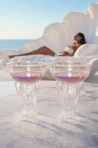 Rainbow Octopus Glass Cup Set of 2 makes for the perfect drinkware present