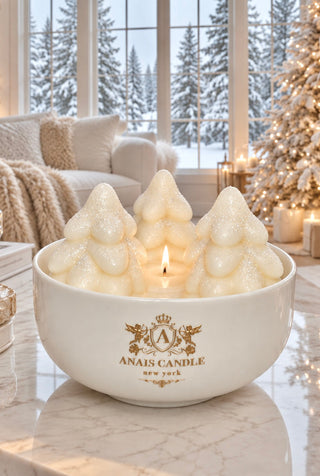Wonderland Snowy Pine Trees Candle – XXL