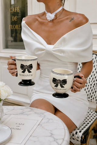 Bow Belle Parisian Ceramic Cup Set of 2