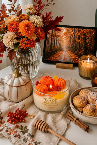 Autumn Leaves & Pumpkins Candle - XL