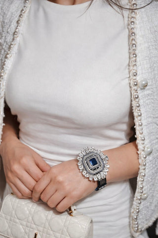Royal Sapphire Leather Bracelet
