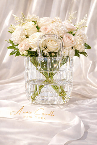 Camélia Padded Glass Handbag Vase in Rainbow