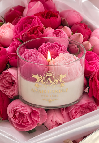 Peony Bouquet Candle in Blushing