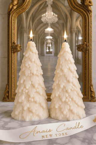 Holiday Pine Tree Candle Set of 2