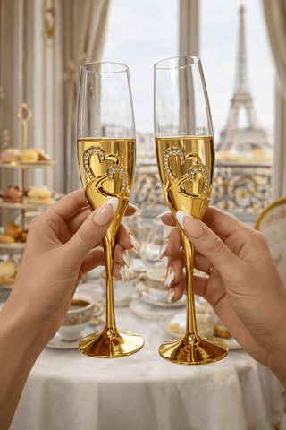 Imperial Diamond Heart Champagne Flute Set of 2 makes for perfect drinkware gifts