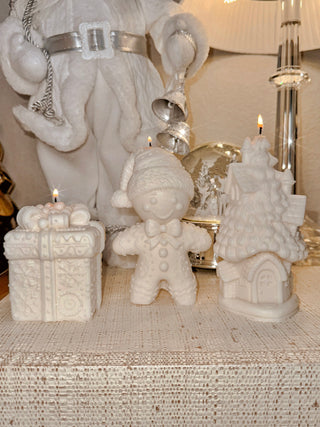 The Holiday Dream Candle Set of 3 - Present, Gingerbread Man, Holiday Home Candles