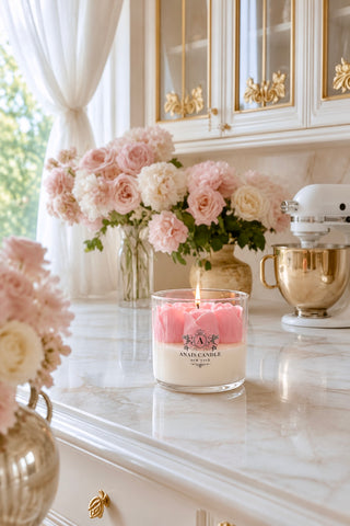 La Tulipe Bouquet Candle in Pink -XL