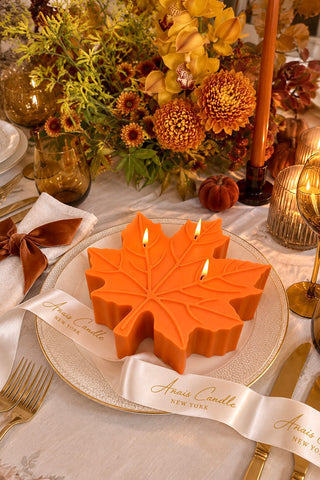 Golden Maple Leaf Candle - XL