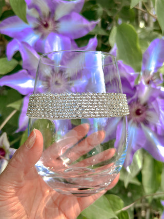 Florence Diamond Glass Cup Set Of 2 -Handmade