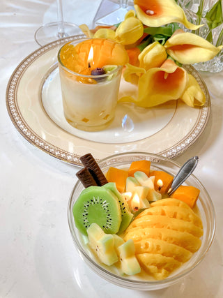 Tropical Fruit Yogurt Bowl Candle