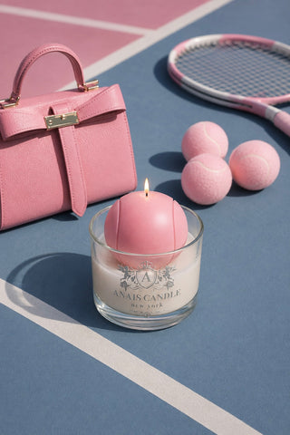 Club de Tennis Candle in Chérie Pink