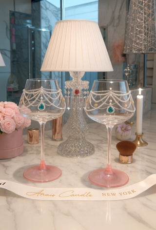 Sapphire & Diamond Lumière Glass Cup Set of 2