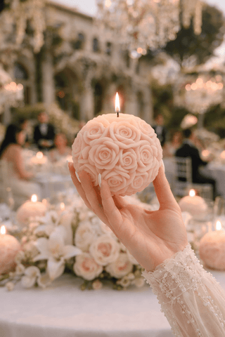 Flower Romance in French Rose Pink, handcrafted with premium wax only
