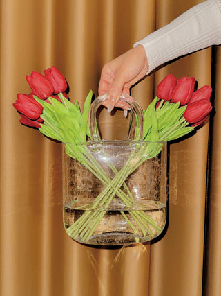 Olivia Glass Handbag Vase