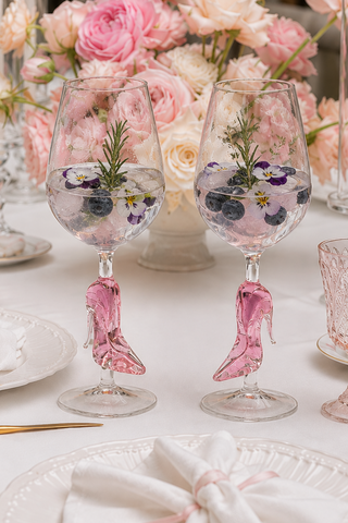 Cindarella’s Glass Slippers Wine Glasses, Set of 2