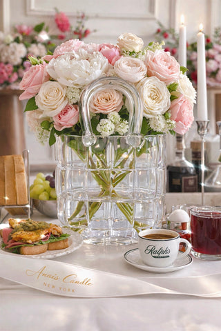 Camélia Padded Glass Handbag Vase in Rainbow