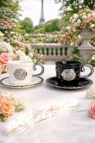 Camellia Haute Quilted Ceramic Tea & Coffee Cup Set