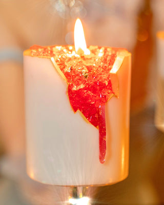18K Gold Rose Quartz Candle - Love & Harmony