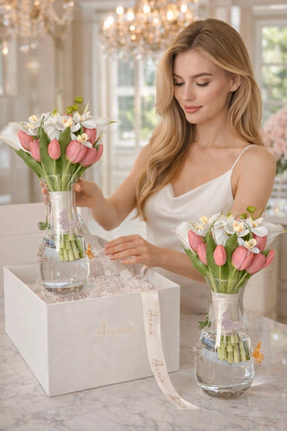 Butterfly Whispers Glass Vase