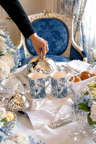 Bleu Riviera Toile Mug Set of 2