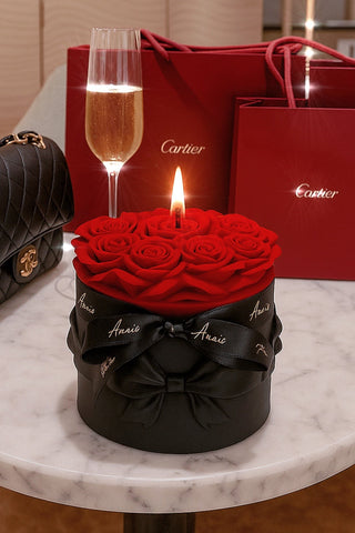 Vela Lavish Rose Bouquet en tono lápiz labial - XXL 