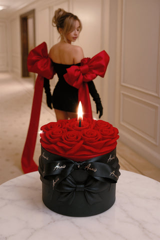 Vela Lavish Rose Bouquet en tono lápiz labial - XXL 