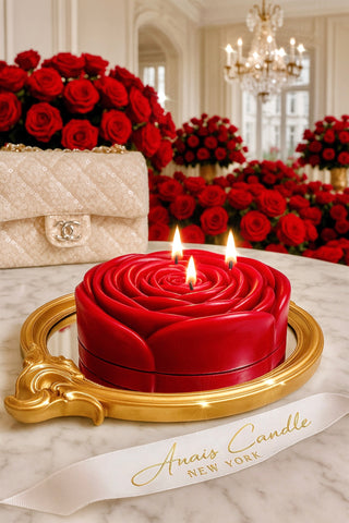 3-Wick Brilliant Rose Candle in Red is a luxurious gift for any special occasions.