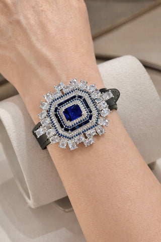 Royal Sapphire Leather Bracelet