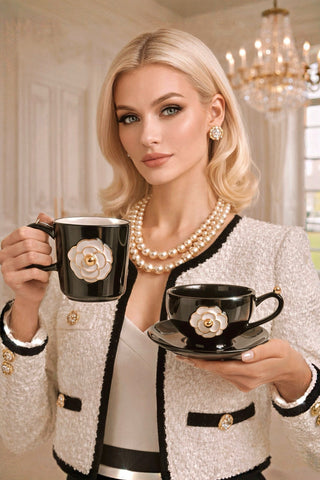 Château Camellia Ceramic Tea/Coffee Cup Set of 2