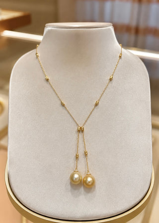 Élysée Genuine Gold South Sea Pearl Gold-Plated Sterling Silver Y-Necklace