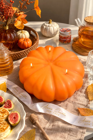 Autumn Heirloom Pumpkin Candle -XXL