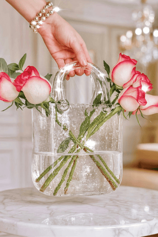 Olivia Glass Handbag Vase