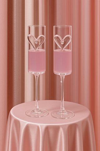 Étreinte d’Amour Heart Flute Set of 2