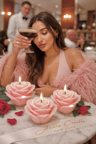 La France Rose Candle Set of 3