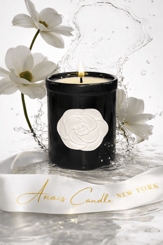 The Camellia Élégance Candle featured in a luxury modern mansion