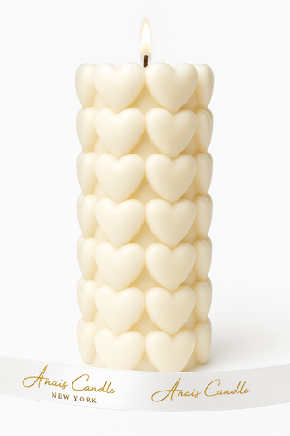 Million Hearts Candle is made with all-natural soy wax and triple-filtered beeswax.