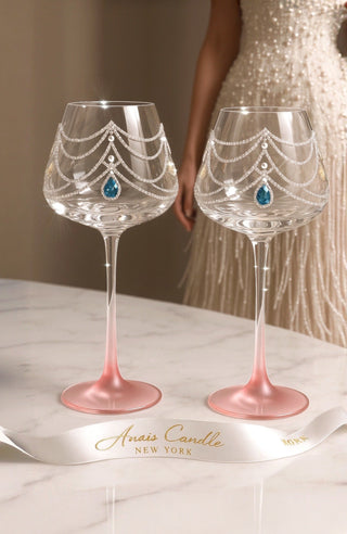 Sapphire & Diamond Lumière Glass Cup Set of 2
