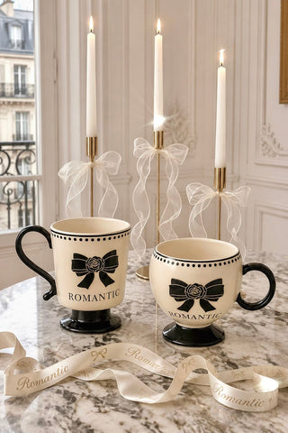 Bow Belle Parisian Ceramic Cup Set of 2