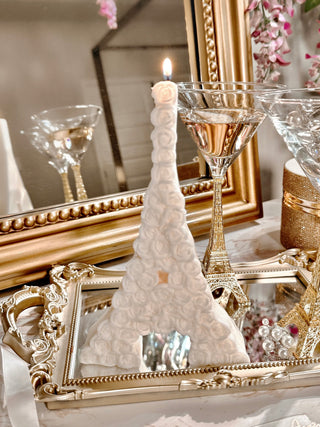 Rosy Eiffel Tower Candle