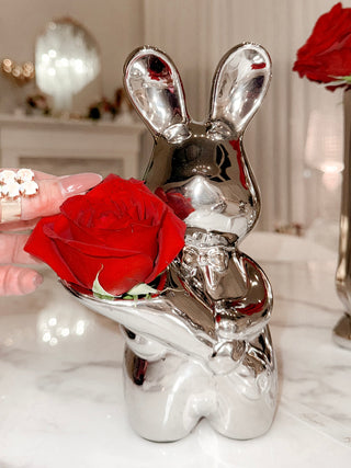 Mr.Bunny Vase - Sliver Electroplated