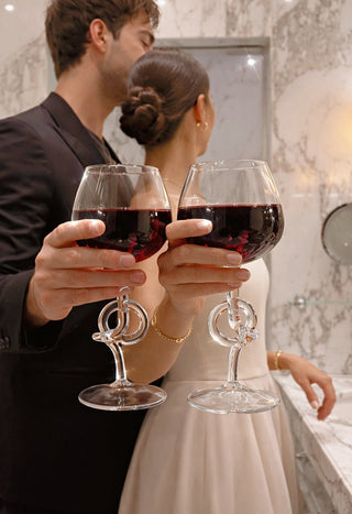 The Versailles Knot Glasses with sculptural knot detail.