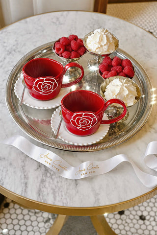 Rouge Rose Café Ceramic Cup Set of 2
