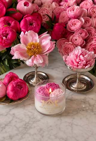 Peony Bouquet Candle in Blushing