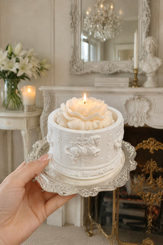 Château Carousel Candle & Plate Set