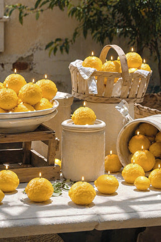 Amalfi Limone Candle Set of 4 in a luxury villa overlooking the Amalfi Coast